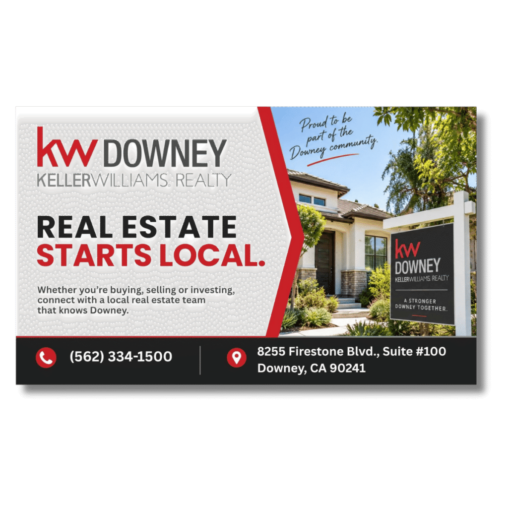 Keller Williams Downey advertisement featured in Downey Spotlight